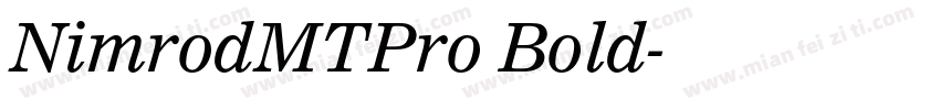 NimrodMTPro Bold字体转换